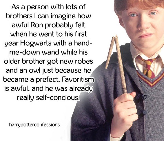 Owl Post Again — in the books, the primary problem with Ron's robes
